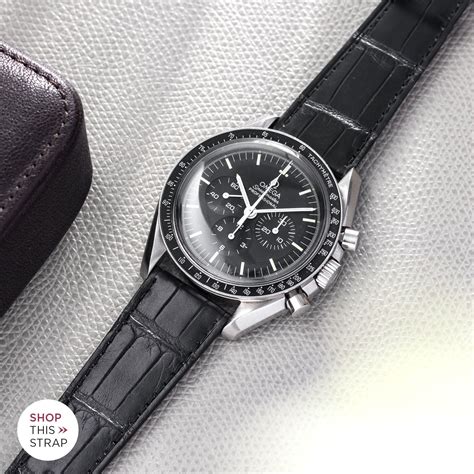 omega speedmaster leather strap release clasp|omega speedmaster 18mm rubber strap.